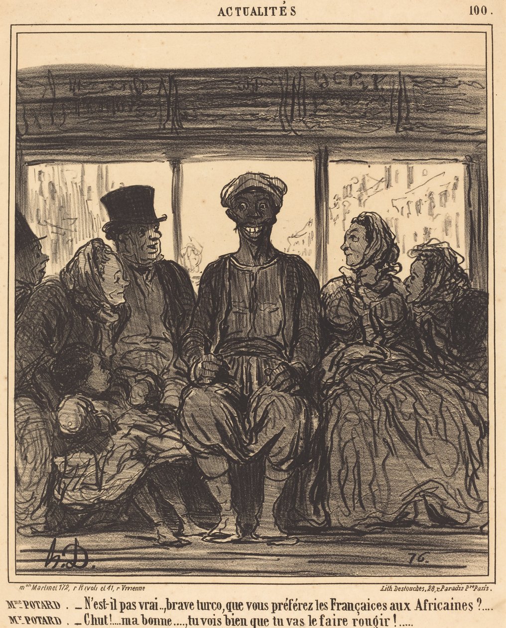 Haber: Bayan Potard - Doğru değil mi yiğit Turco... by Honoré Daumier