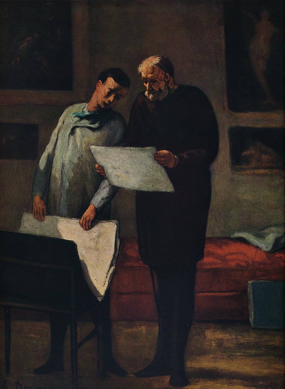 Genç Bir Sanatçıya Tavsiye, 1865-1868 by Honoré Daumier
