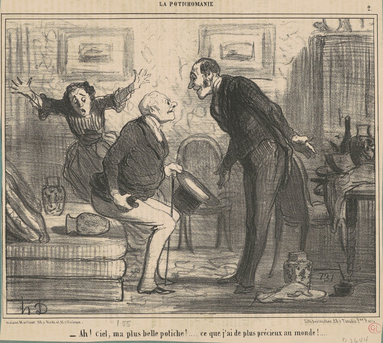 Ah! Cennet, benim en güzel çömleğim! ... by Honoré Daumier