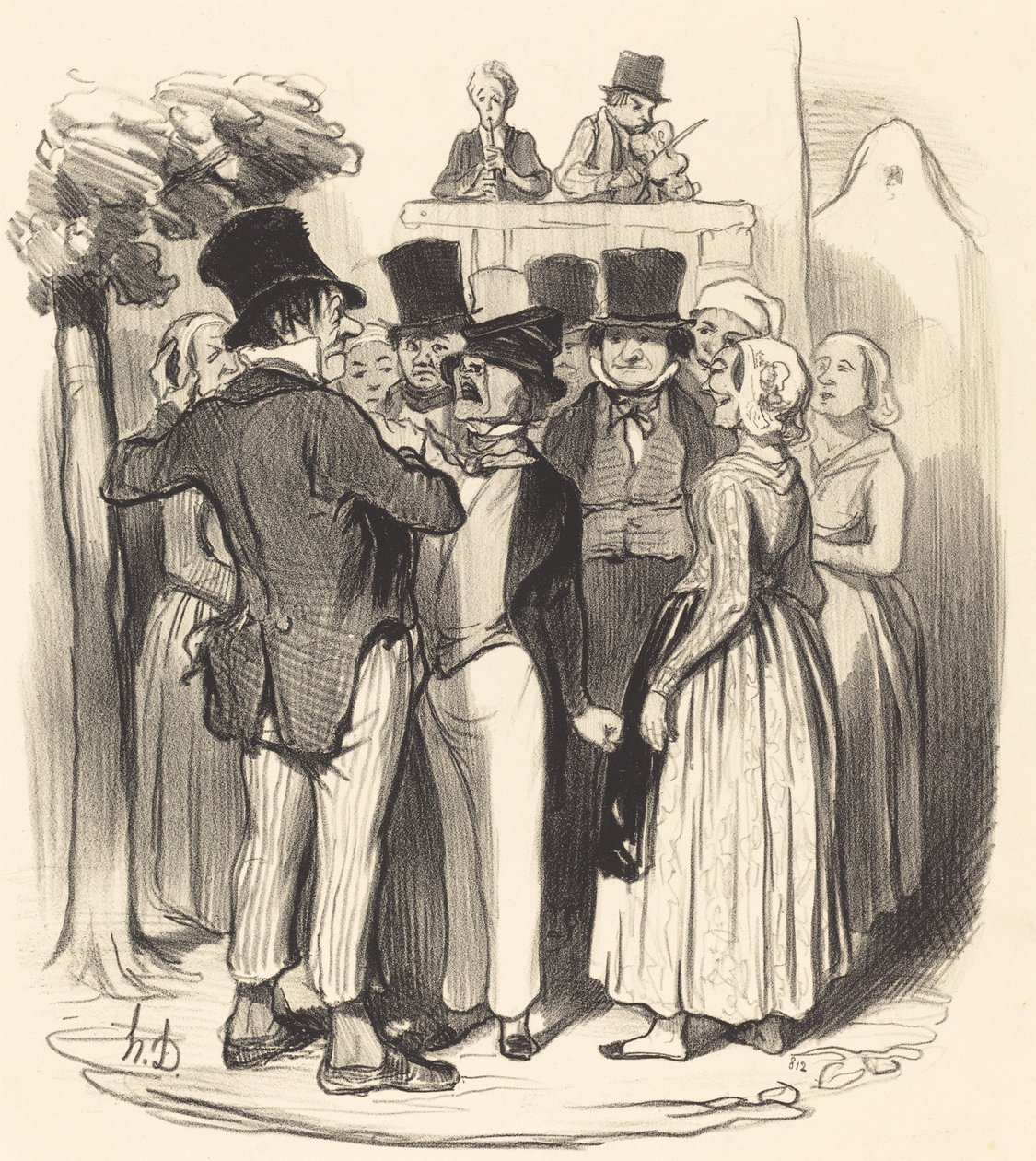 Ah! Gringalet d'Paris... dans etmeye geleceksin... by Honoré Daumier