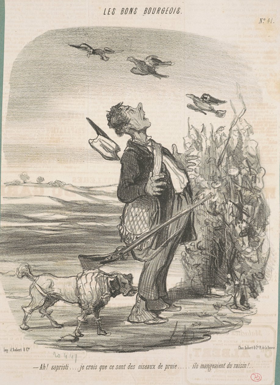 Ah! ... Yırtıcı kuşlar olduğuna inanıyorum ... by Honoré Daumier