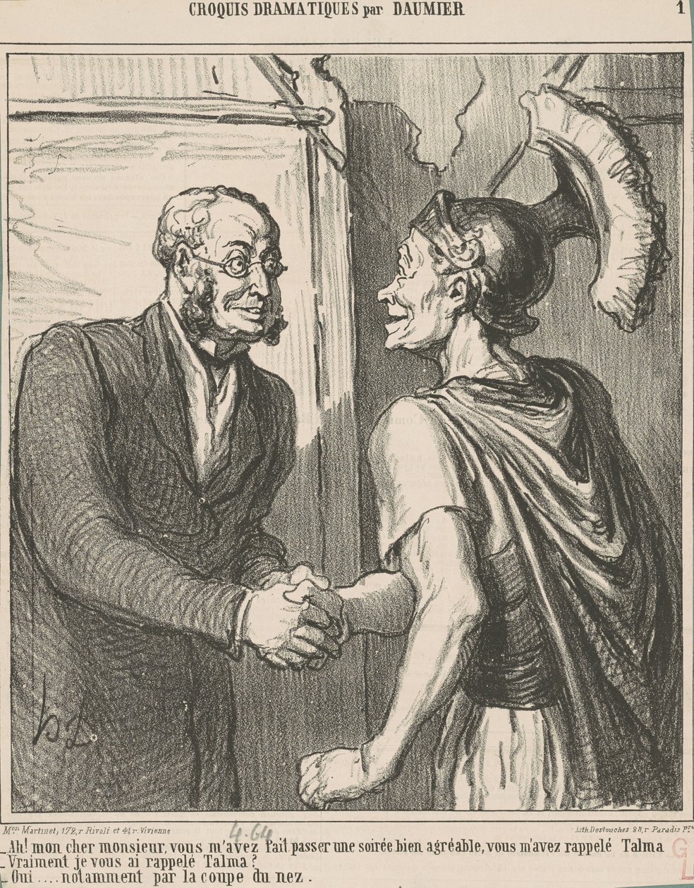 Ah! Sevgili efendim, bana sahipsin... by Honoré Daumier