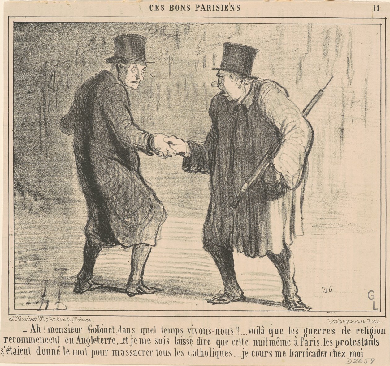 Ah! Mösyö Gobinet, ne zaman... by Honoré Daumier