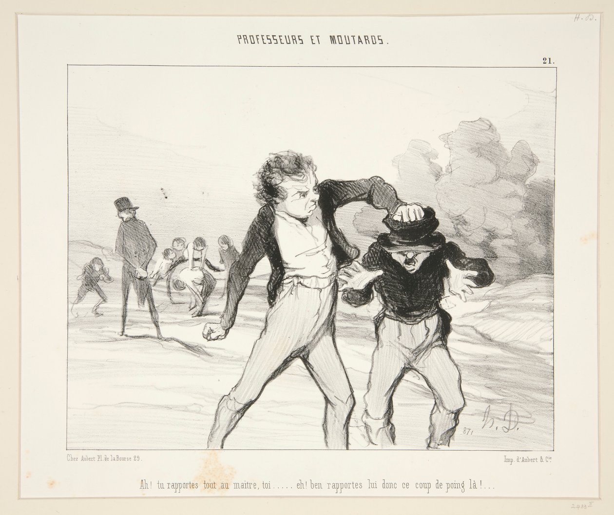 Ah! Her şeyi ustaya rapor ediyor musun? - 21. Profesörler ve Hardallar by Honoré Daumier