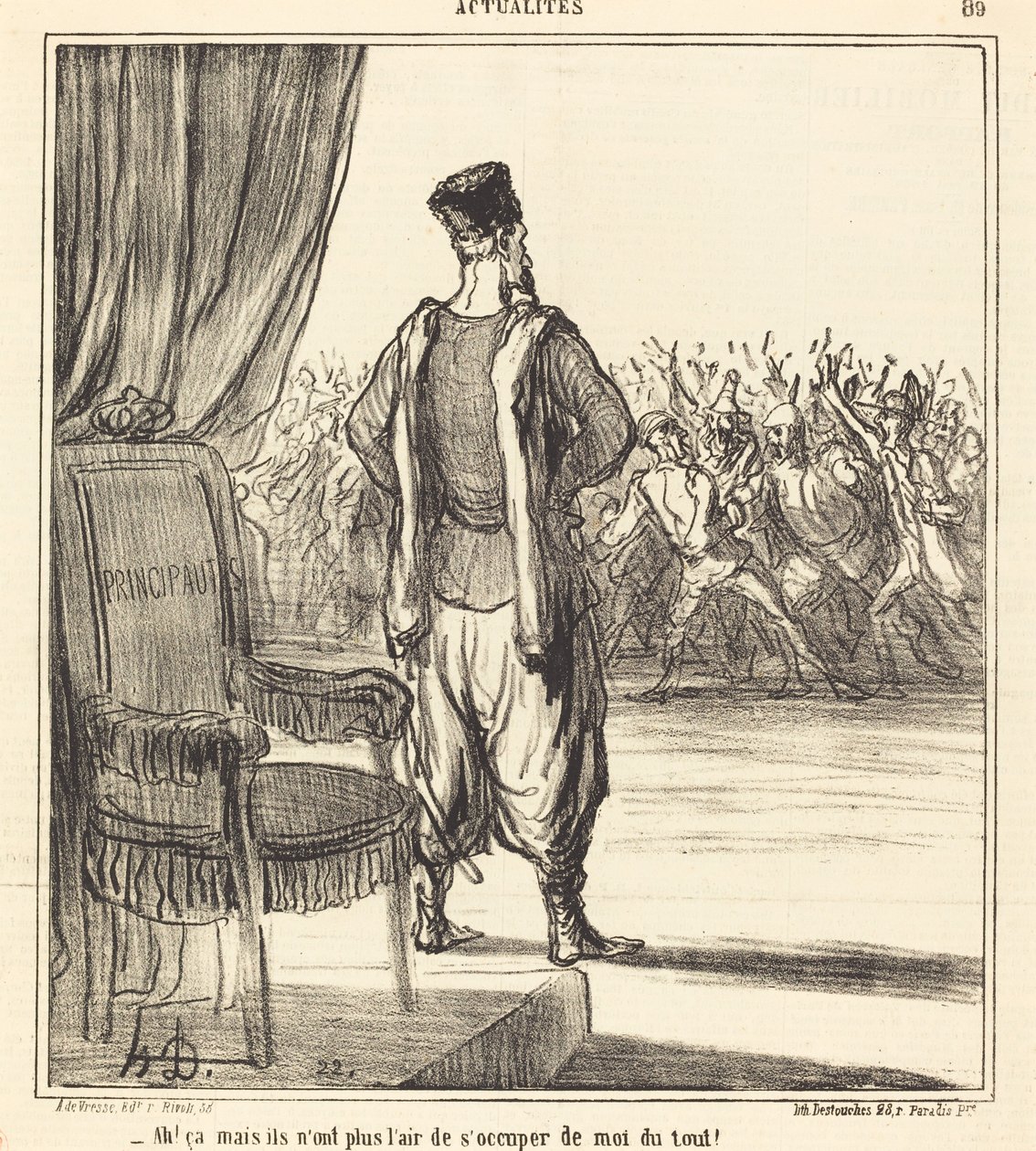 Ah! bu... artık beni umursamıyorlarmış gibi görünüyor by Honoré Daumier