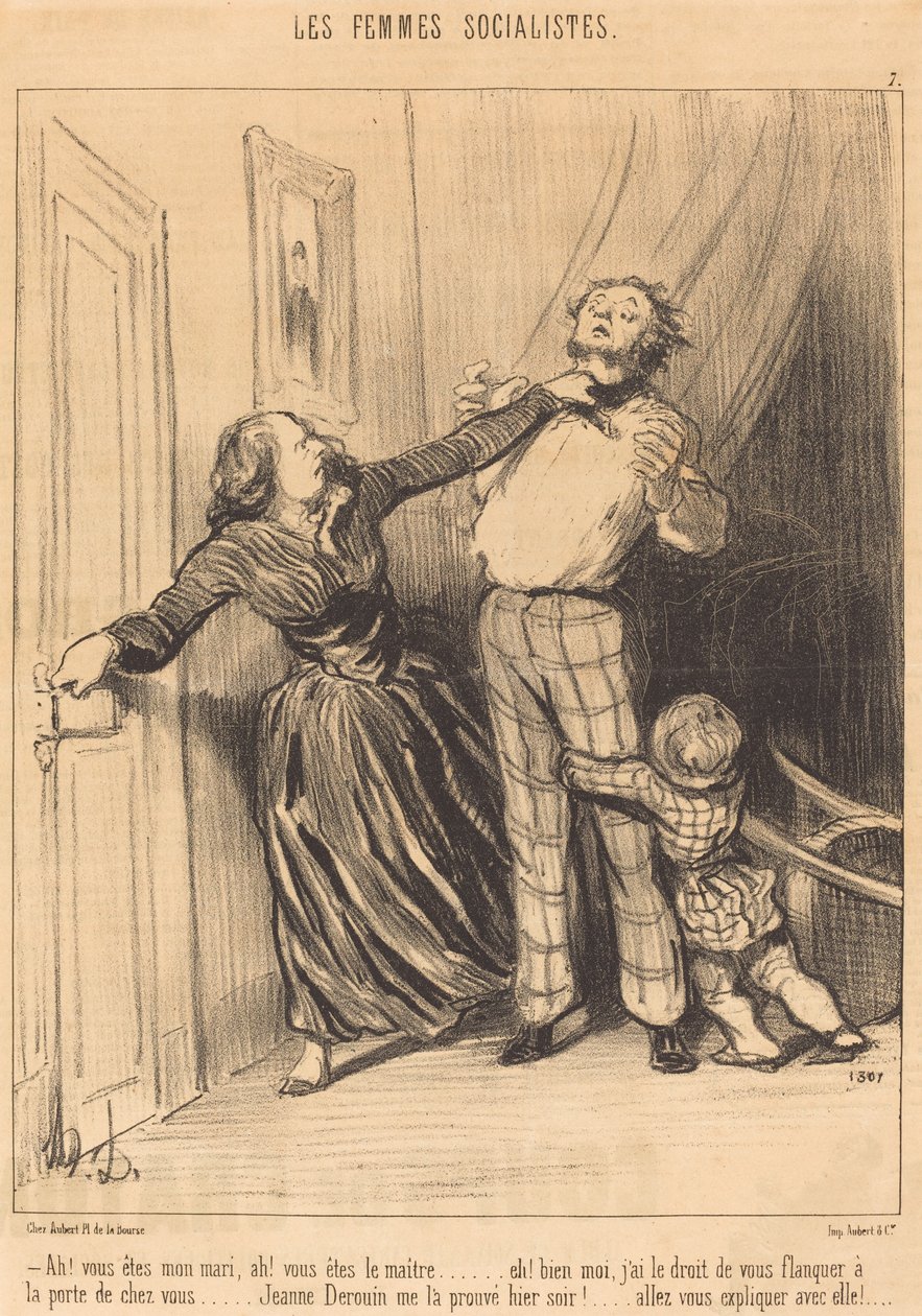 Ah! sen benim kocamsın, ah! Üstad sensin... by Honoré Daumier