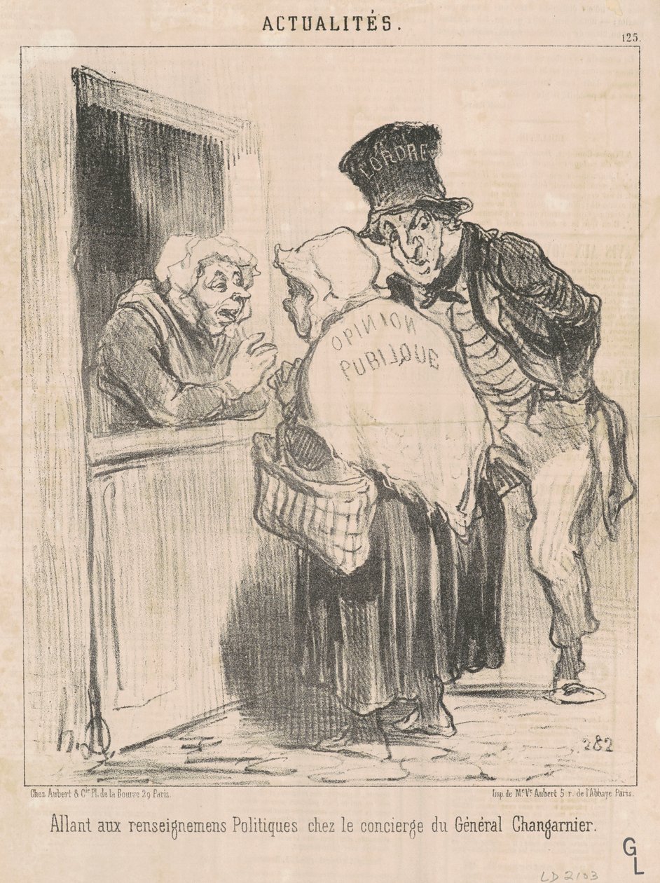 Siyasi bilgilere gidiyor... by Honoré Daumier