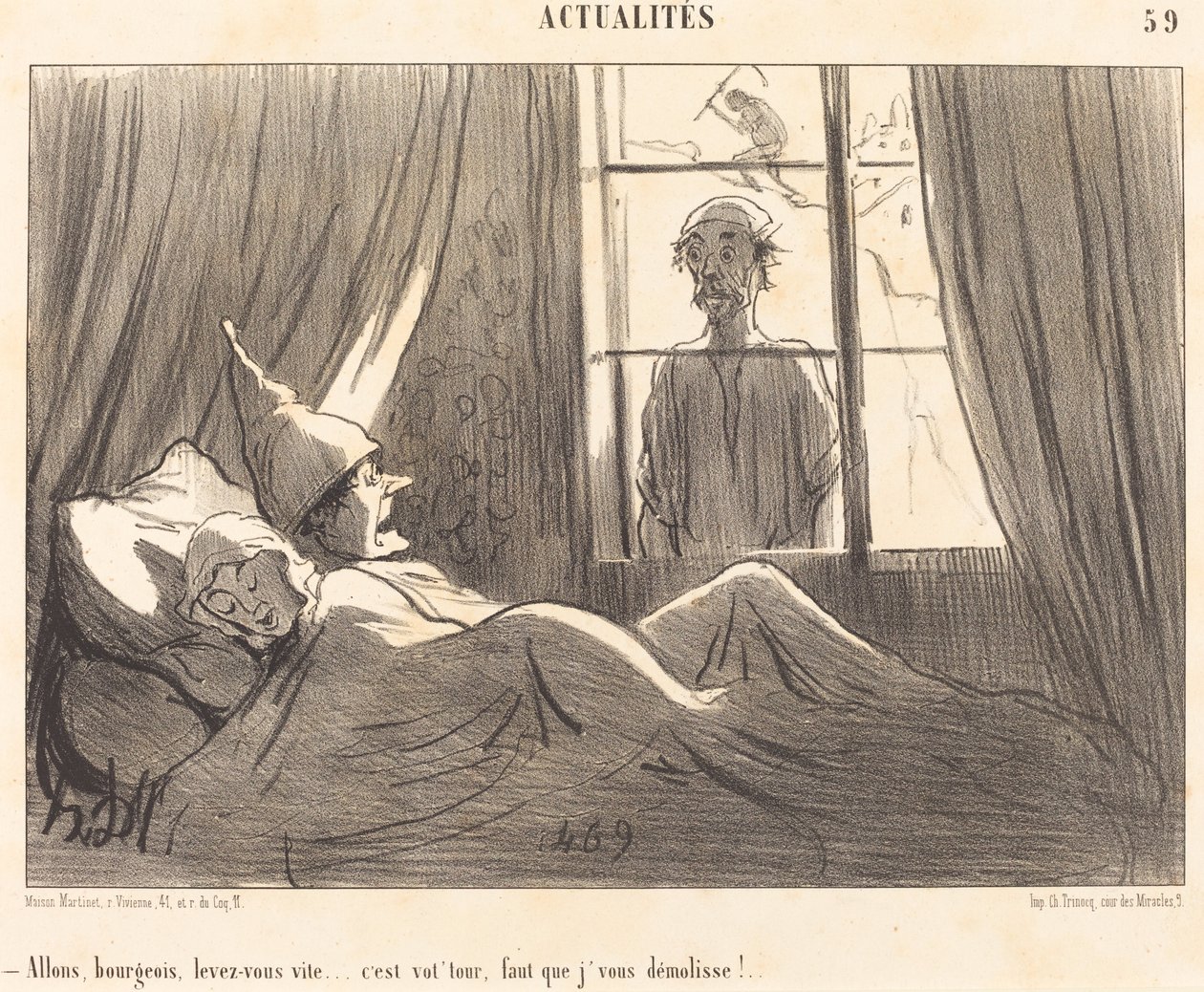 Haydi burjuva, çabuk kalk... by Honoré Daumier
