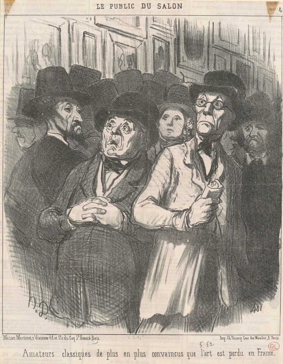 İkna edilmiş klasik meraklıları by Honoré Daumier