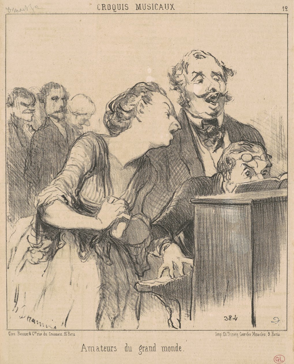 Büyük dünya aşıkları by Honoré Daumier
