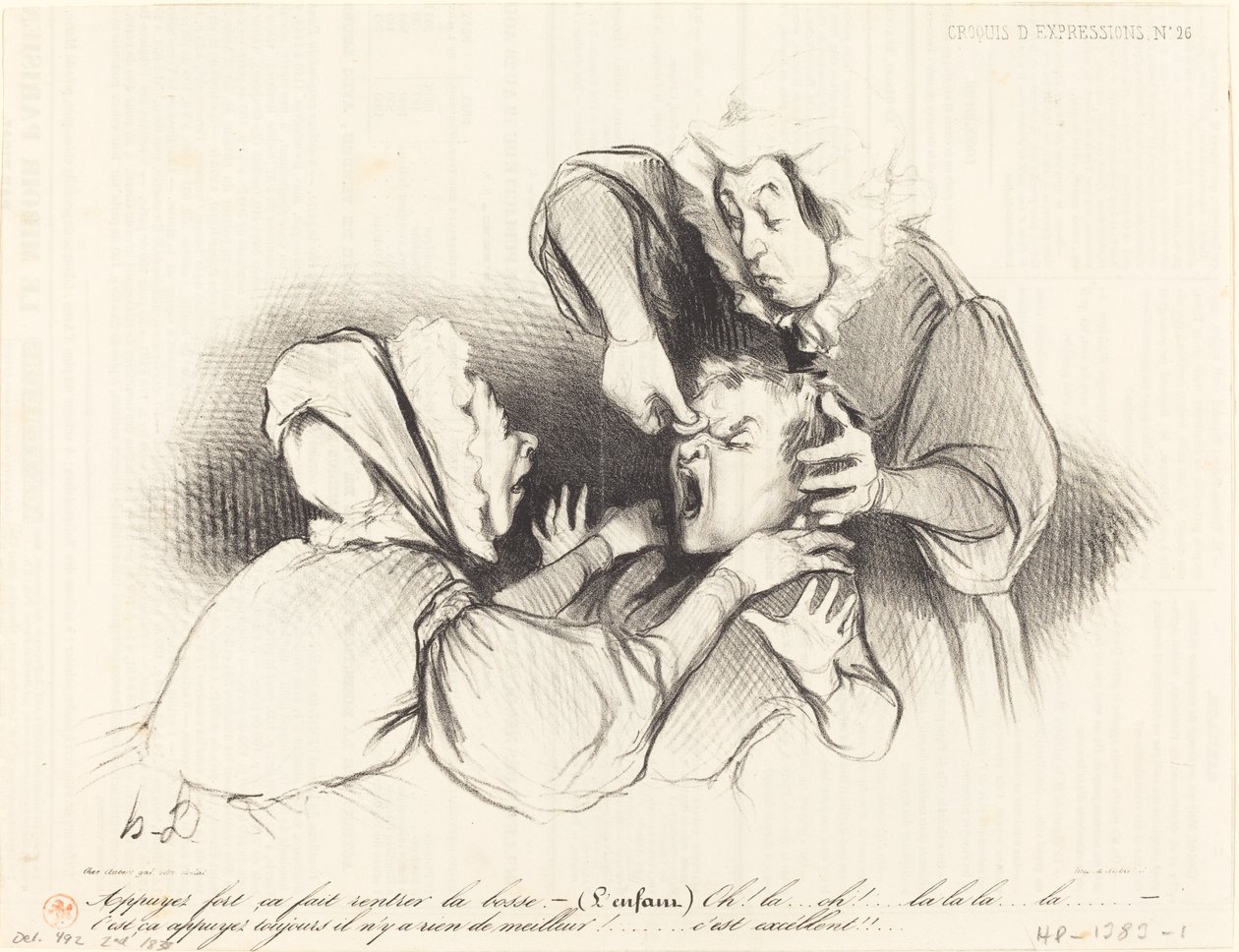Sert basın, yumruğun içeri girmesini sağlar... by Honoré Daumier