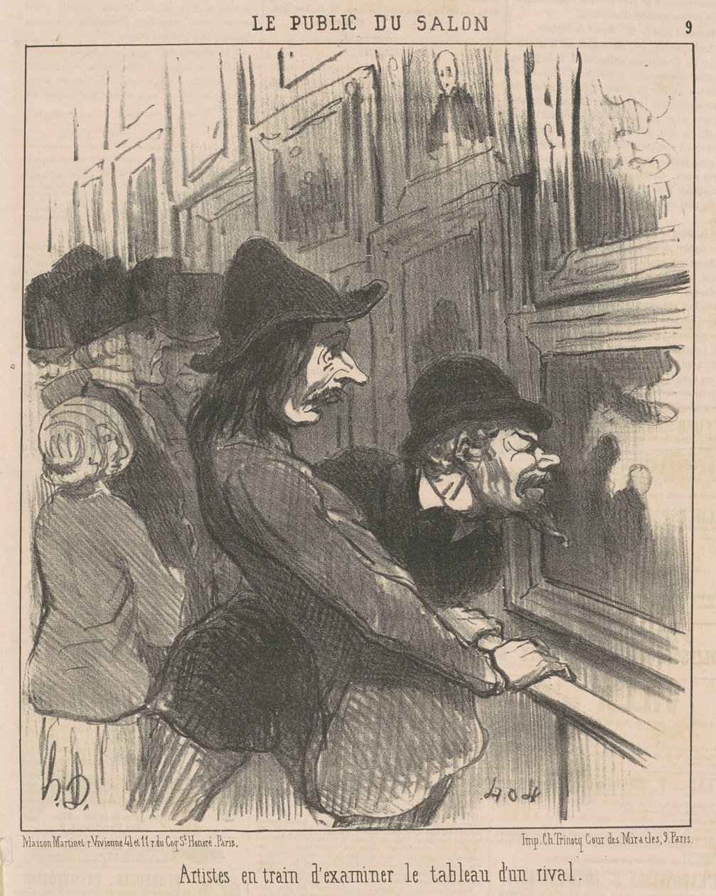 İnceleyen sanatçılar... by Honoré Daumier