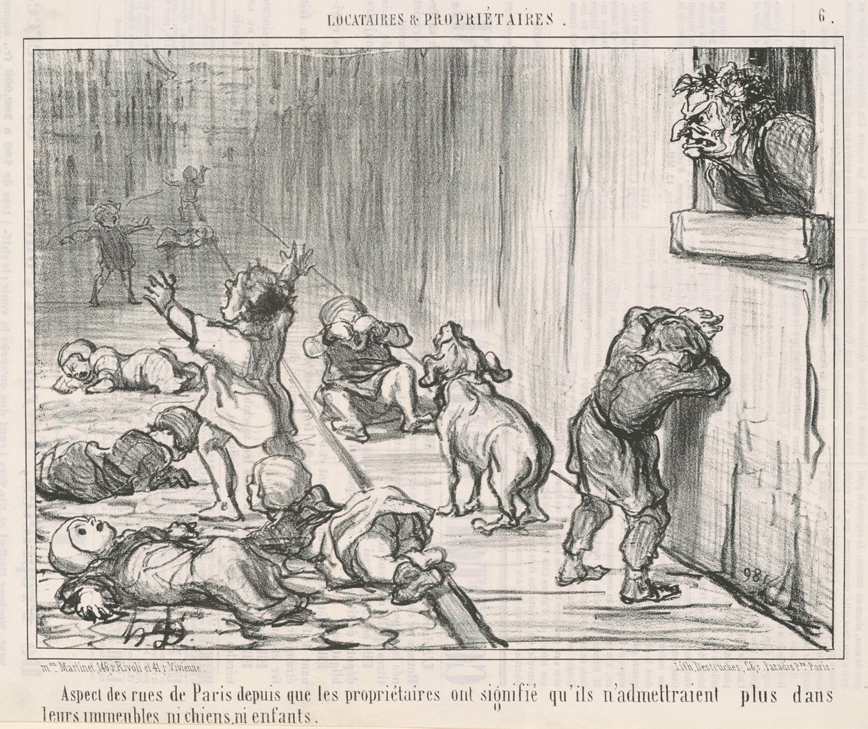 O zamandan beri Paris sokaklarının görünümü ... by Honoré Daumier