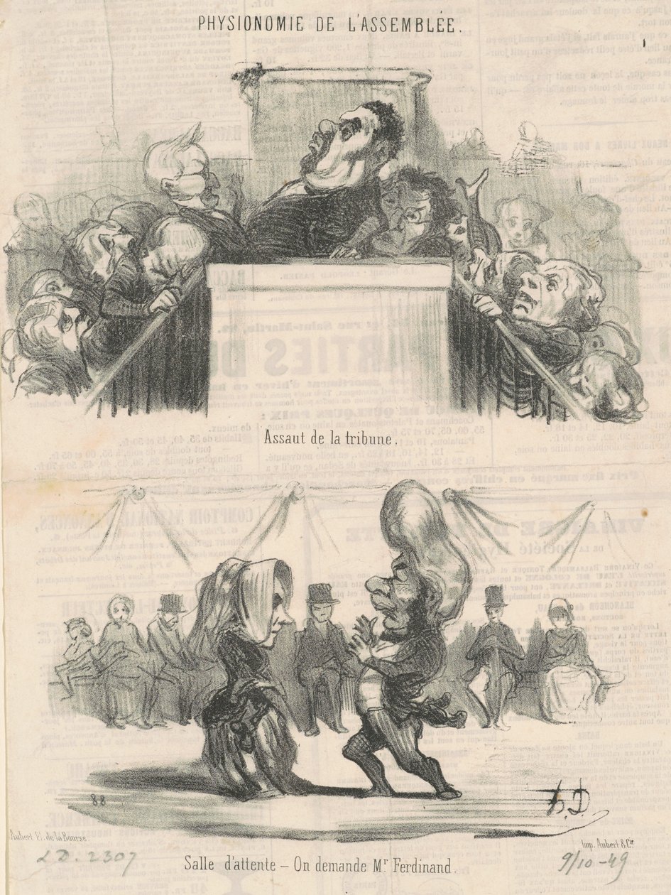 tribün saldırısı by Honoré Daumier