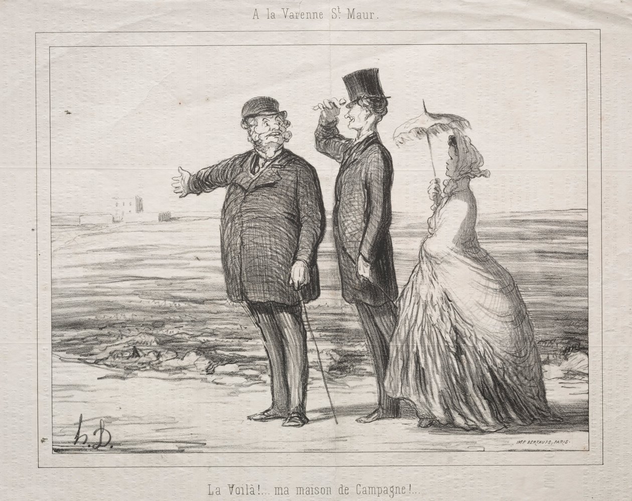 Varenne-Saint-Maur'da: İşte! İşte benim köydeki evim!, 1862. by Honoré Daumier