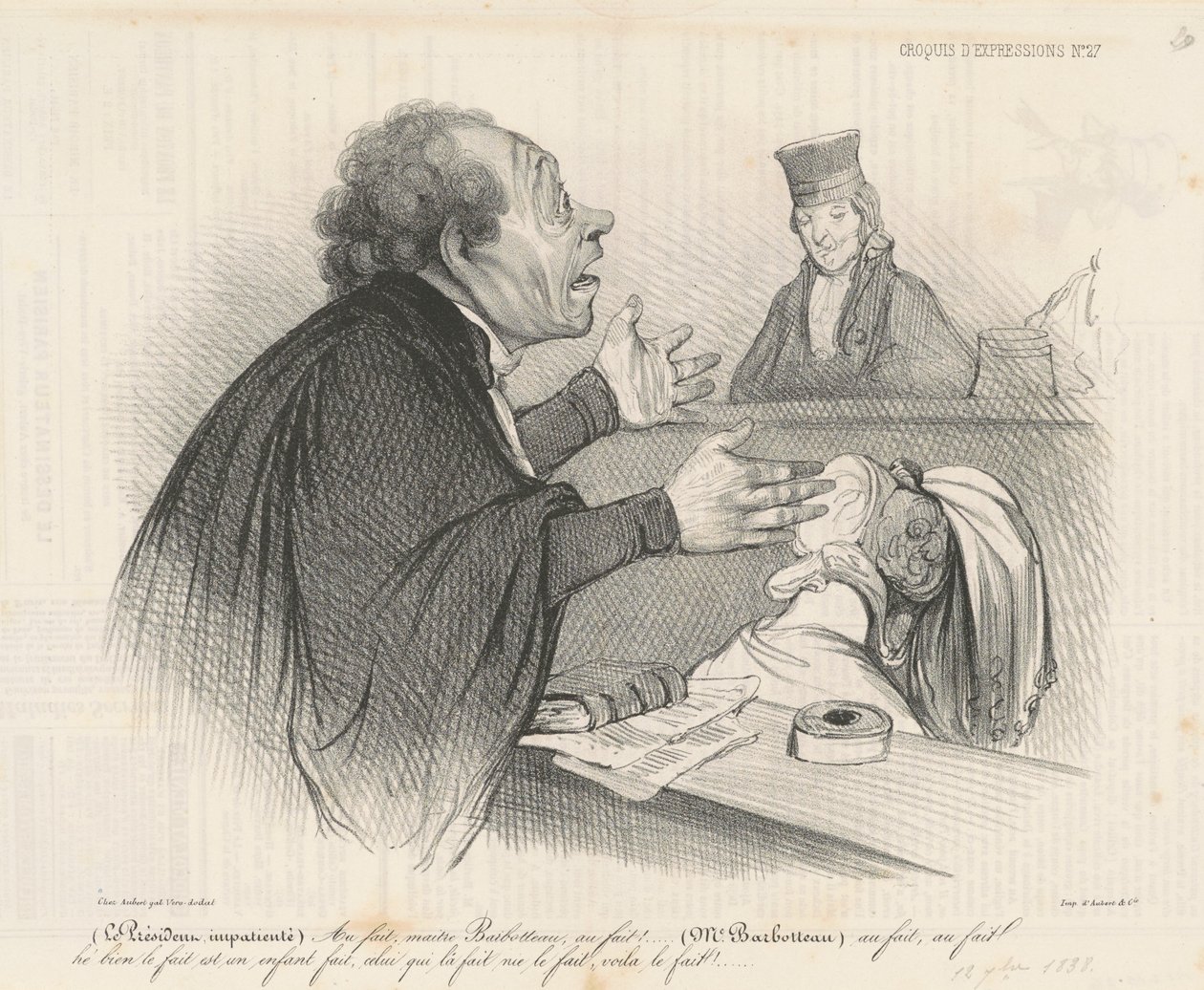 Bu arada, Usta Barbotteau... by Honoré Daumier