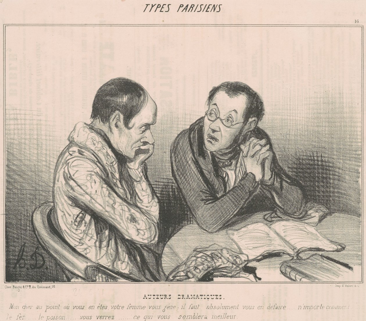 oyun yazarları by Honoré Daumier