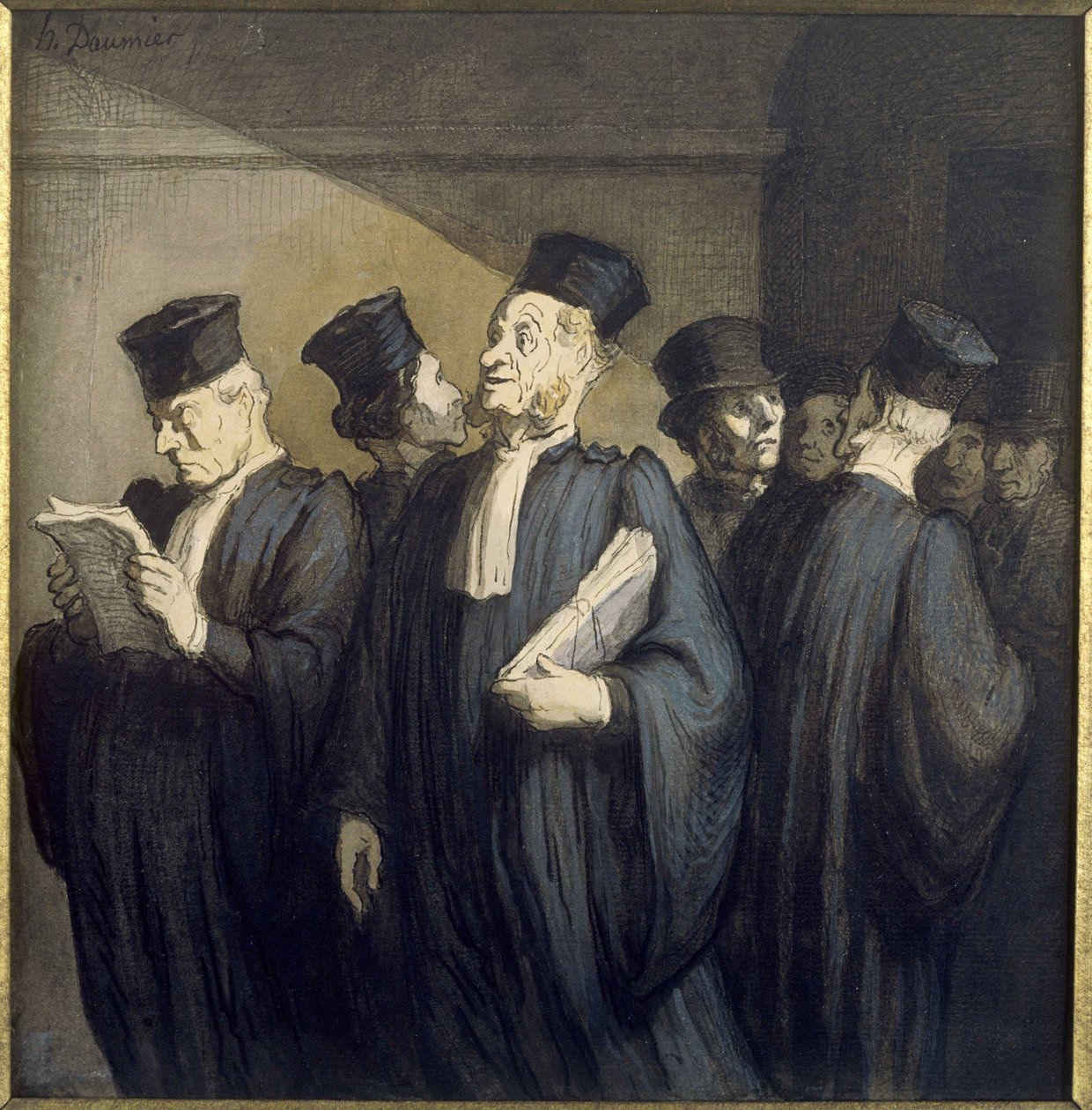 duruşmadan önce by Honoré Daumier