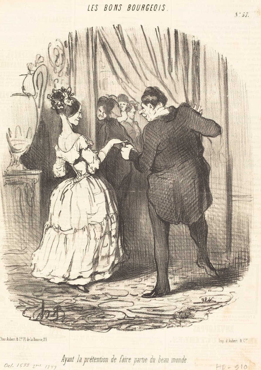 Güzel dünyanın bir parçası olduğunu iddia etmek by Honoré Daumier
