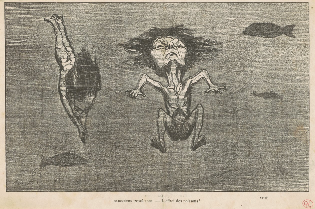 korkusuz yüzücüler by Honoré Daumier