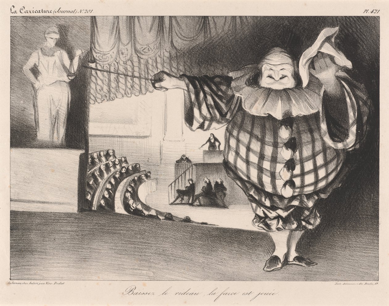 Perdeyi indir, saçmalık bitti by Honoré Daumier