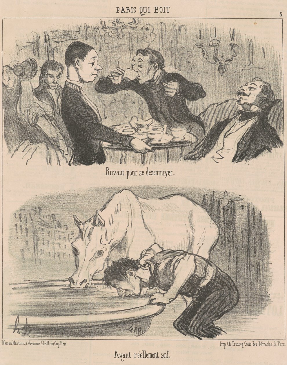 Sıkılmak için salya by Honoré Daumier