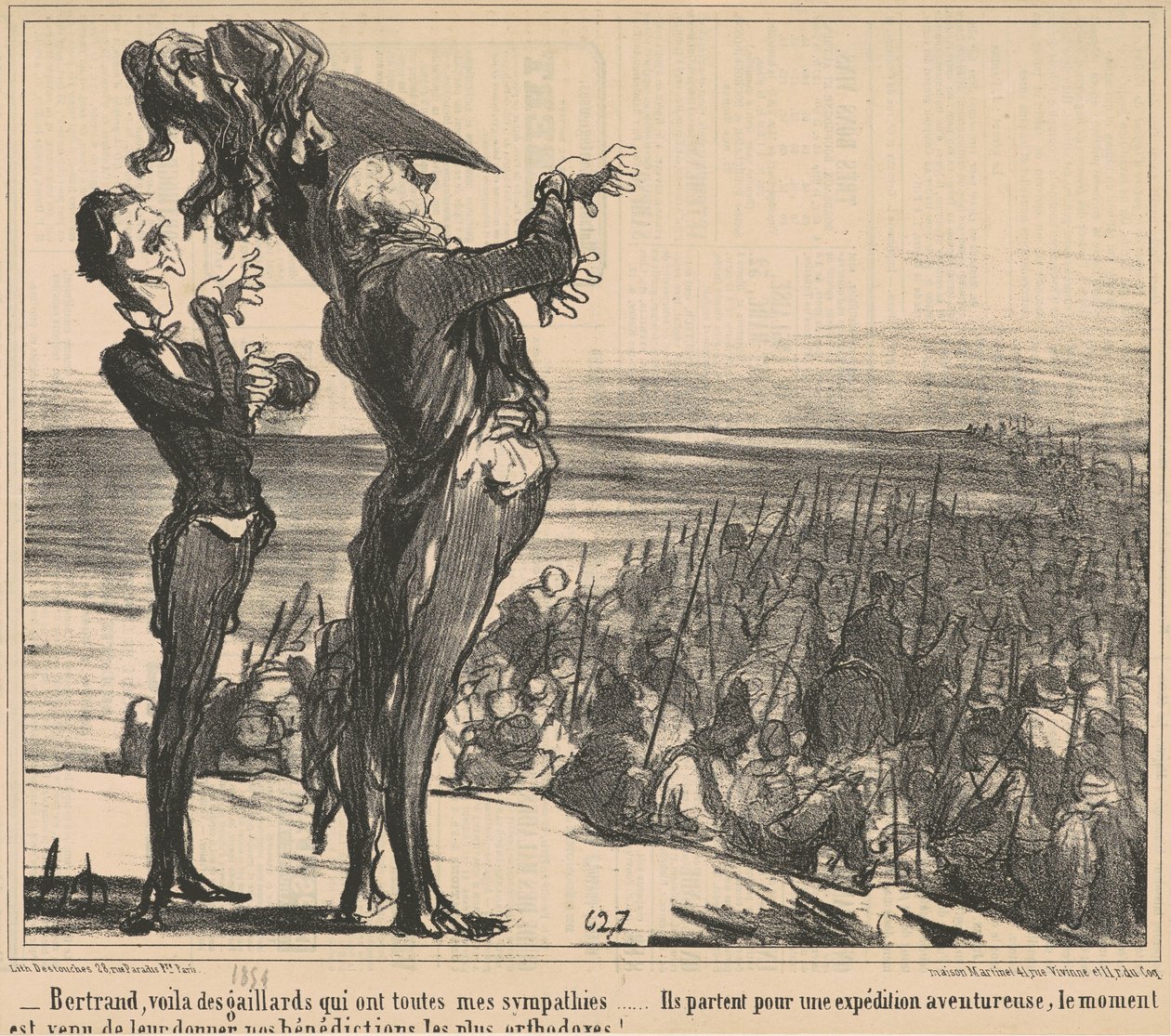 Bertrand, işte bazı arkadaşlar... by Honoré Daumier