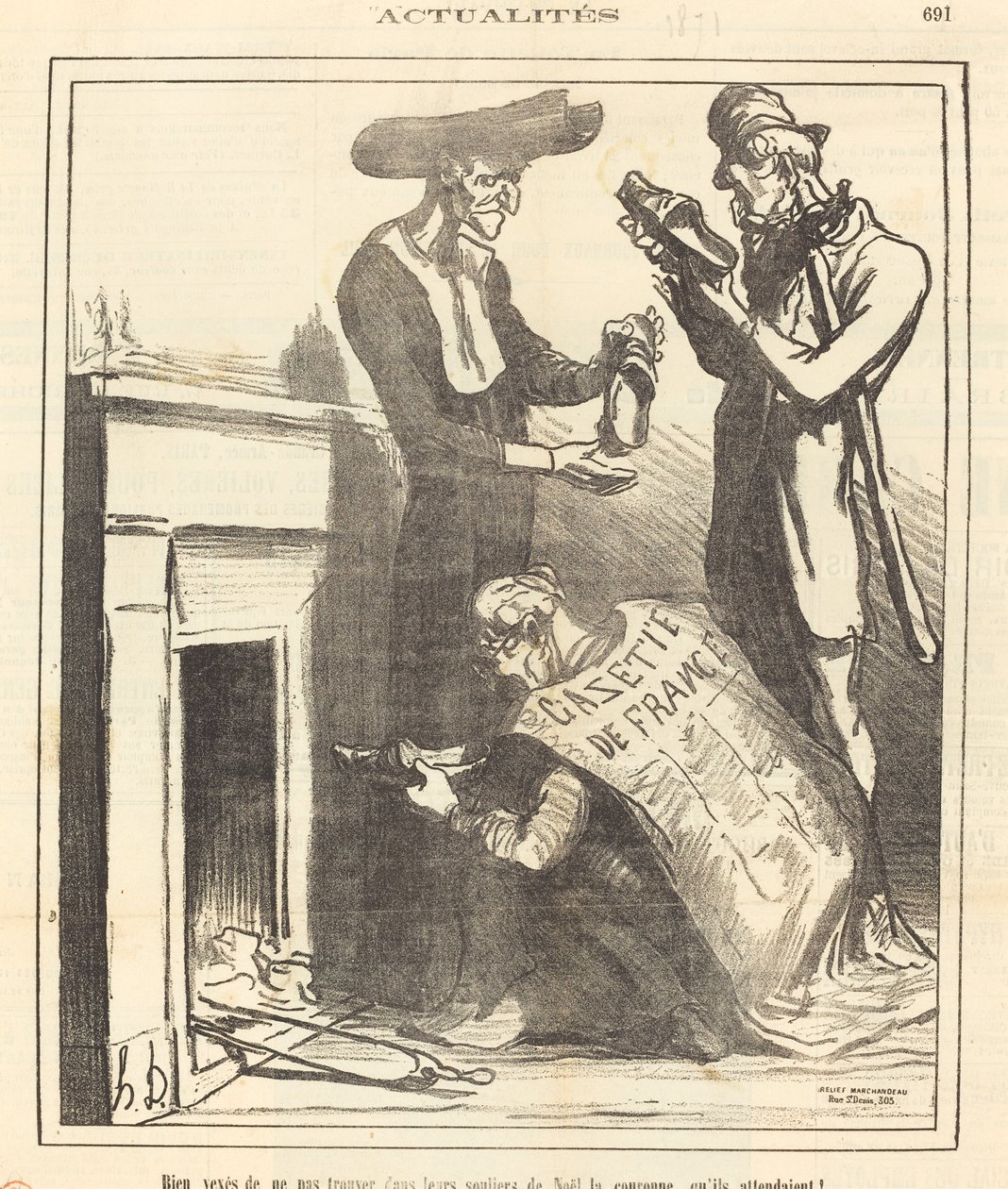 Tacı bulamamak çok üzücü... by Honoré Daumier