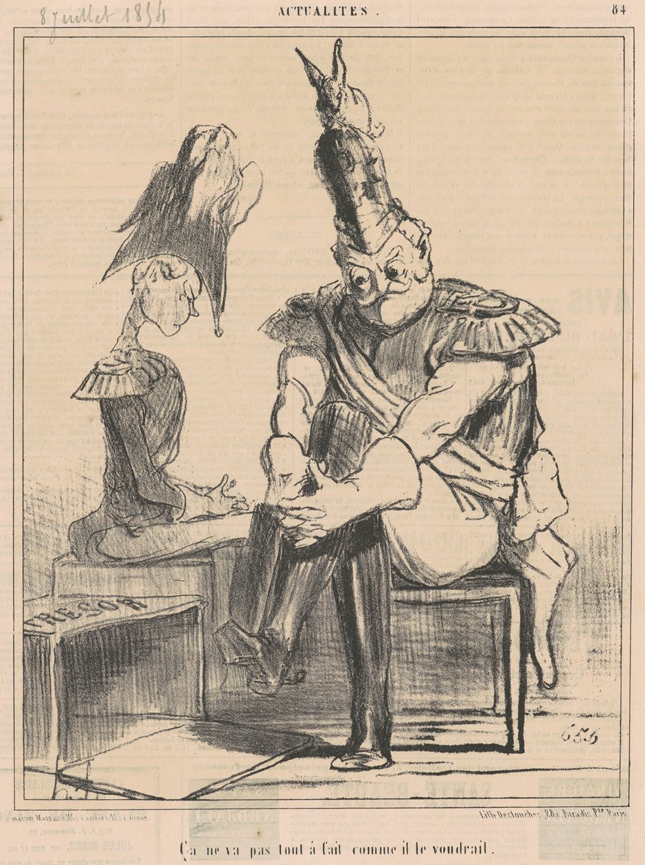 İstediği gibi gitmiyor by Honoré Daumier