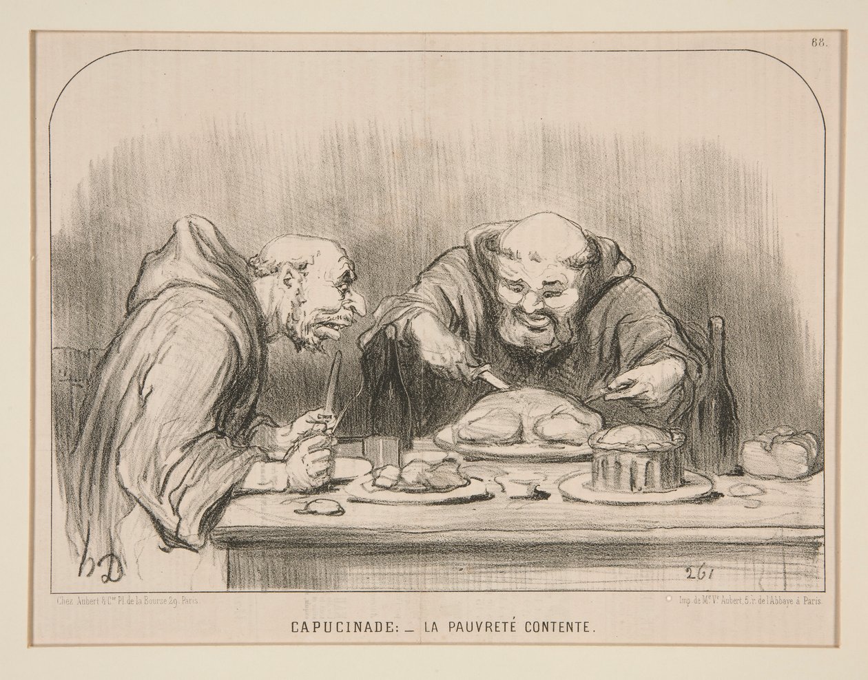 Capucinade: - Memnun yoksulluk, Gerçeklerin 88. by Honoré Daumier