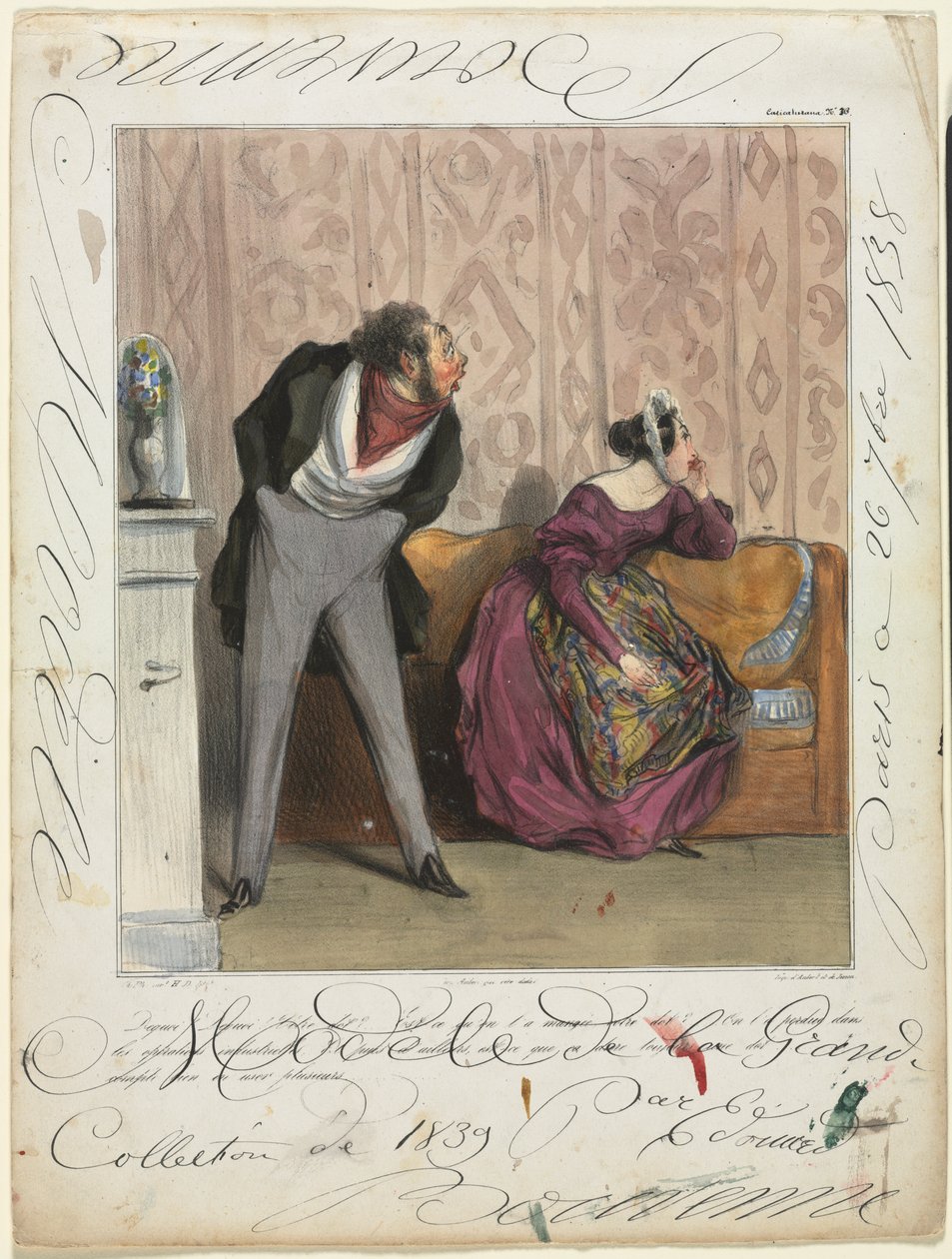 Caricaturana (plaka 36): Neden! Neyden! Çeyiziniz?... by Honoré Daumier