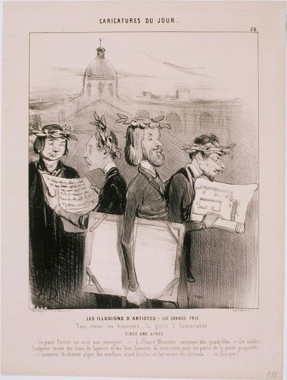 Günün karikatürleri - sanatçıların yanılsamaları by Honoré Daumier