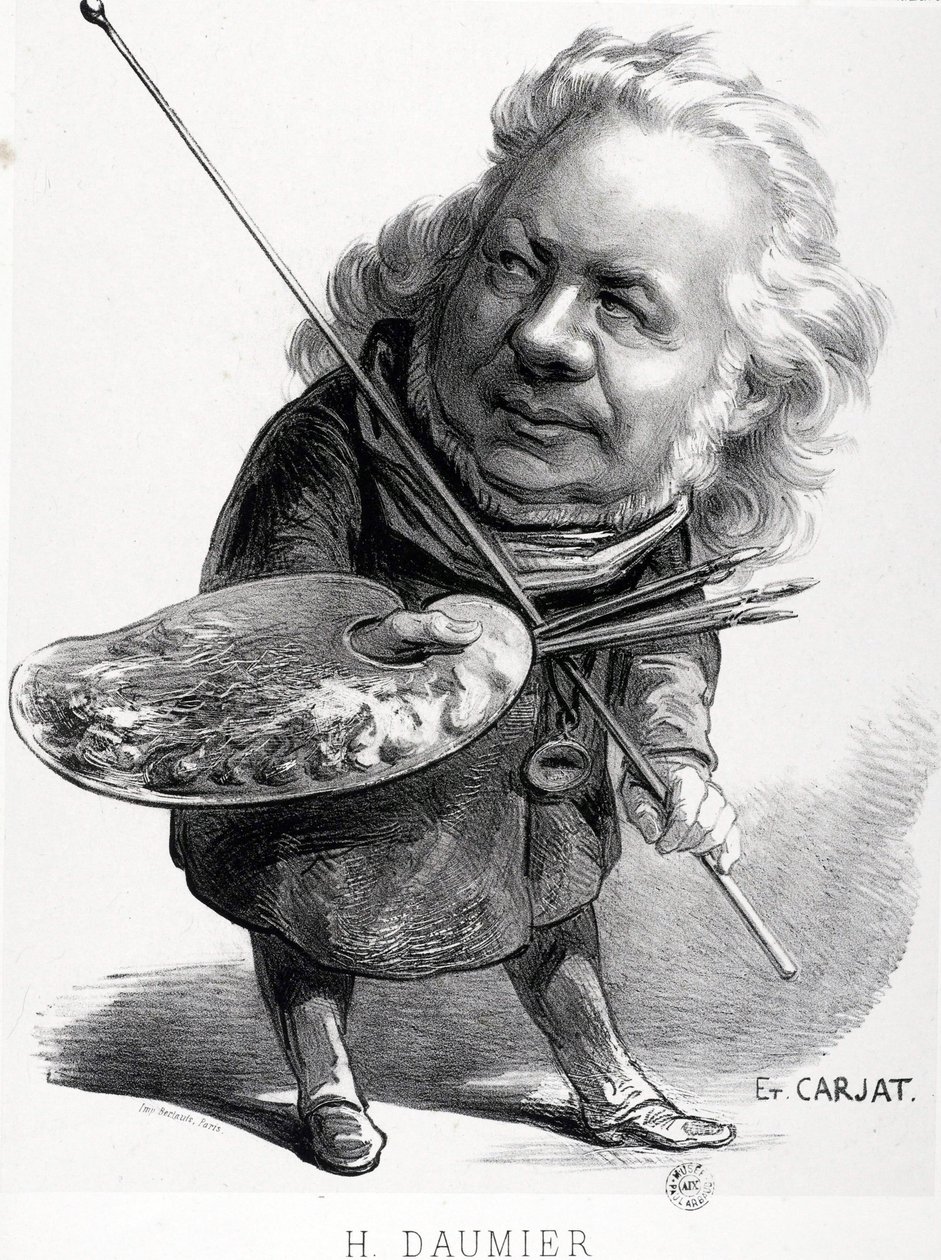 Honore Daumier (1808-1879), Fransız oymacı, ressam ve heykeltıraş tarafından karikatür. Carjat gravürü (1828-1906). Karartma: 29,5x23cm. Arbaud Müzesi. by Honoré Daumier