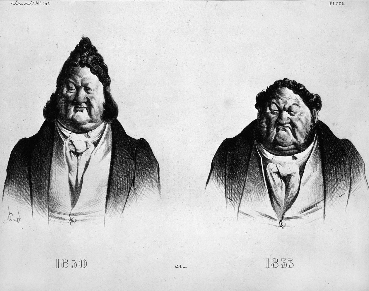 Louis Philippe I üzerine karikatür (1773 - 1850) Daumier (1808 - 1879) - “” Journal”, No. 145. 1833 civarında gravür by Honoré Daumier