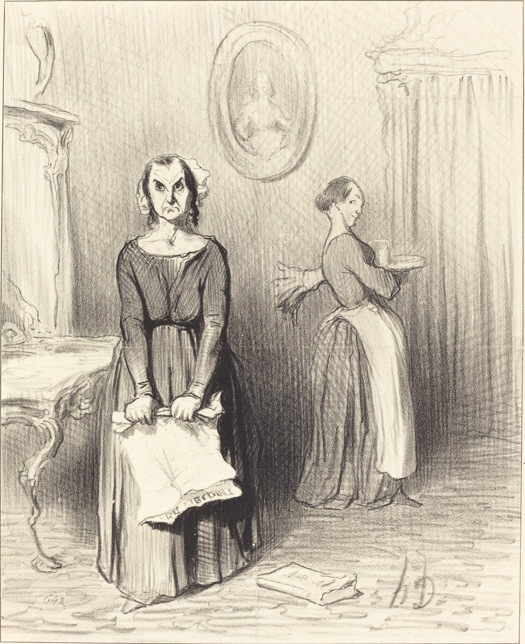 Bu Günlük çalışmamı acınası buluyor... by Honoré Daumier