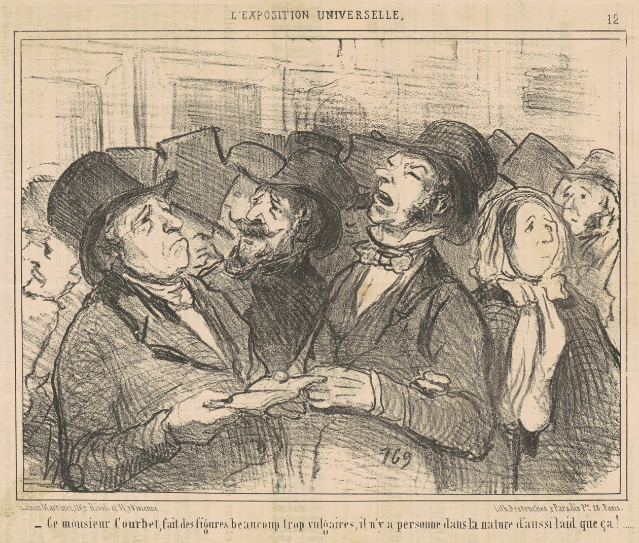 Bu Mösyö Courbet, rakamlar veriyor ... bayağı ... by Honoré Daumier