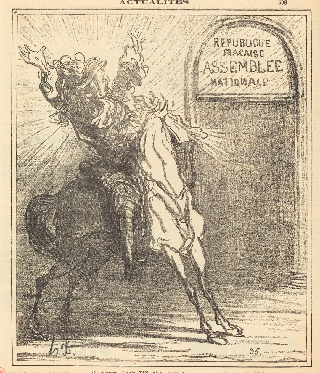 Bu zavallı Louis XIV gözlerine inanamıyor by Honoré Daumier