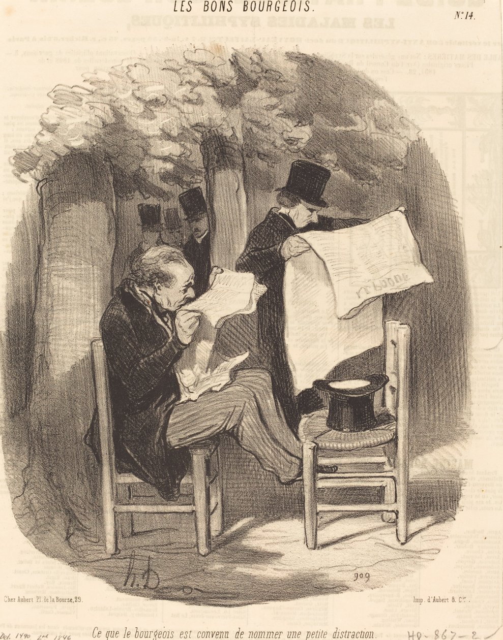Burjuvanın kabul ettiği şeye... oyalama. by Honoré Daumier