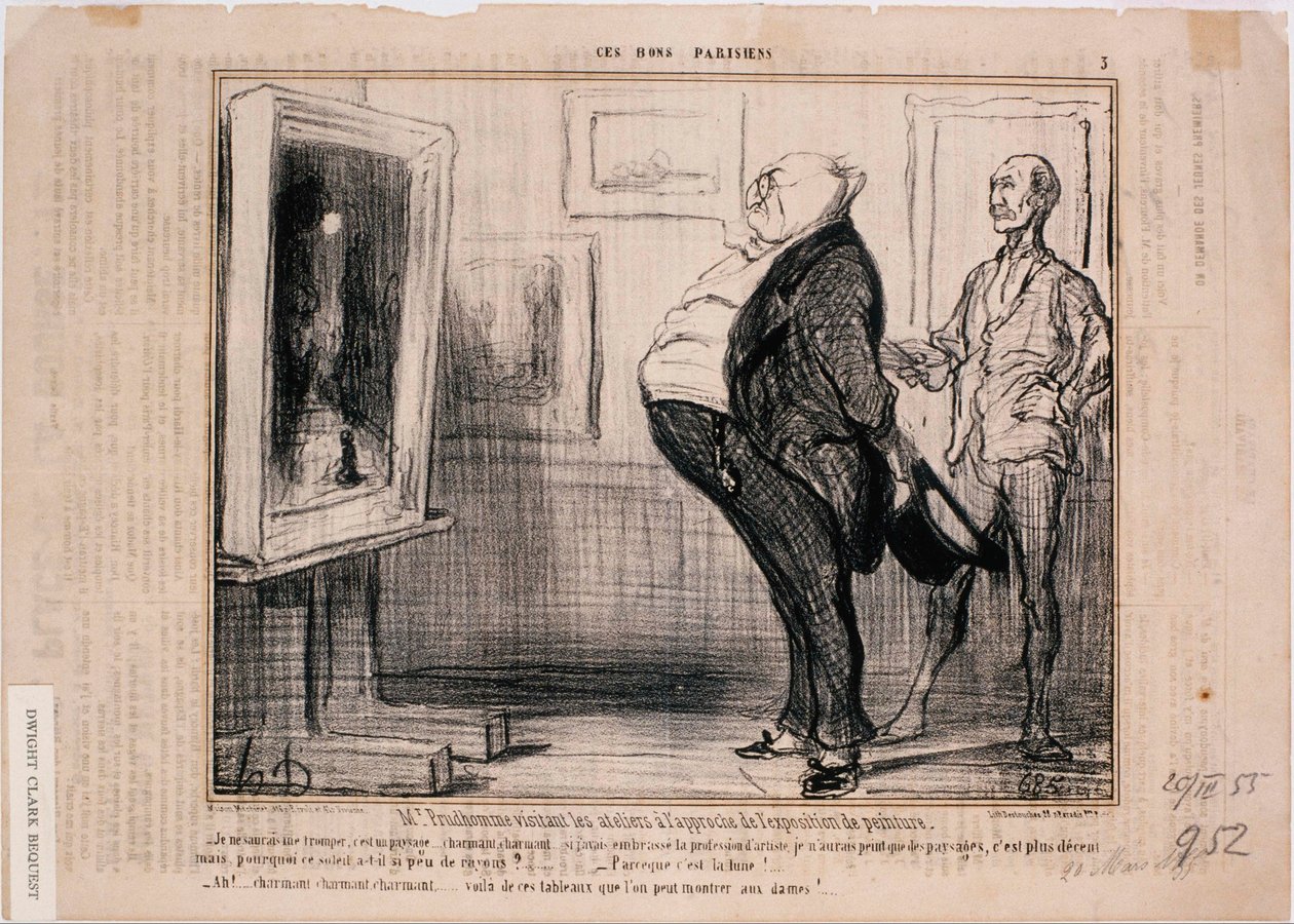 Bu Bons Parisiens- M. Prudhomme atölyeleri ziyaret ediyor ... by Honoré Daumier