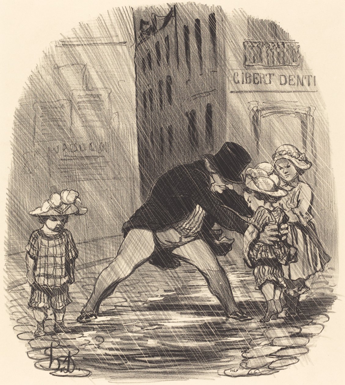 Kışın olması çok saçma... by Honoré Daumier