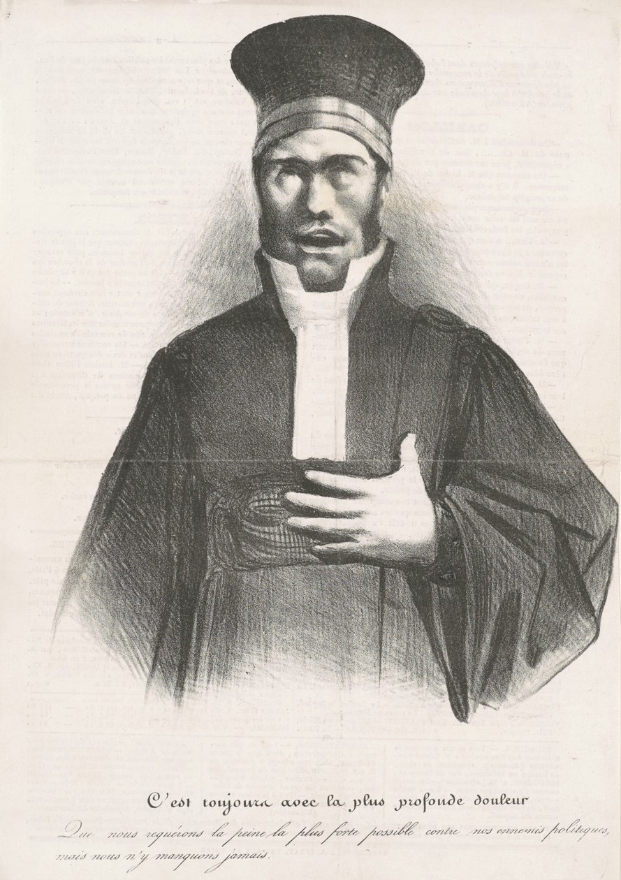 Her zaman en derin acıyla by Honoré Daumier