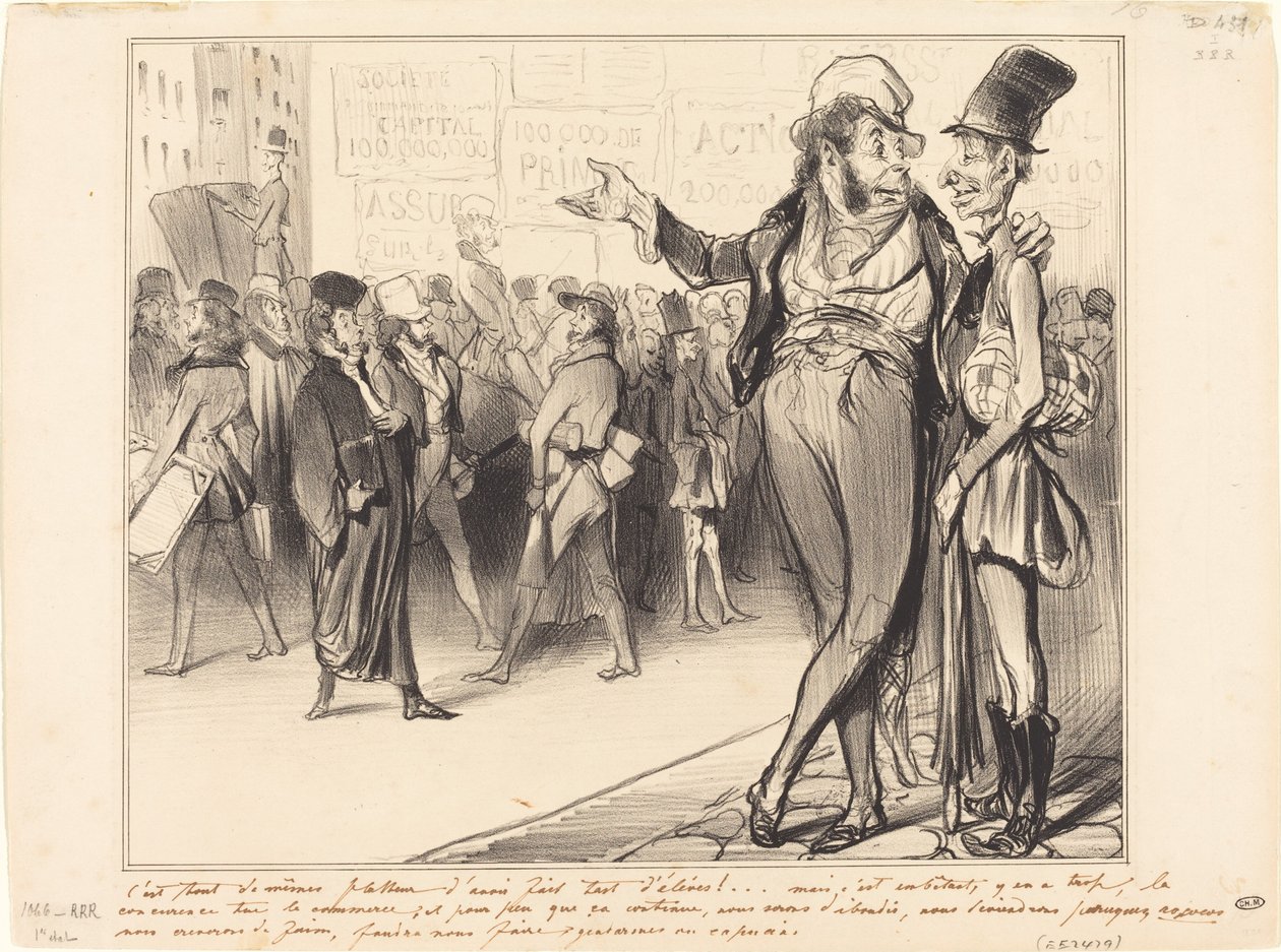 Bu kadar çok öğrenci yapmış olmak aynı gurur verici!... by Honoré Daumier