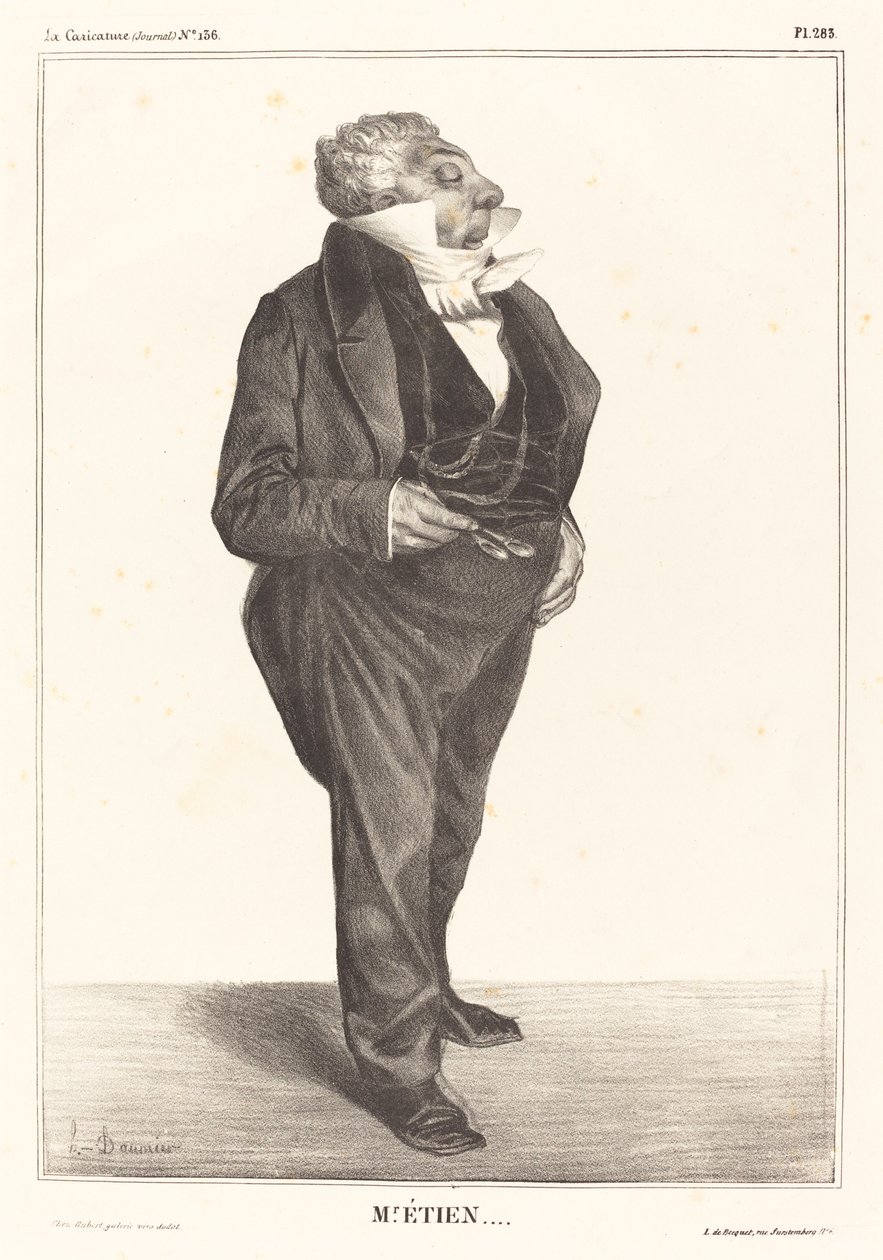 Charles Guillaume Etienne by Honoré Daumier