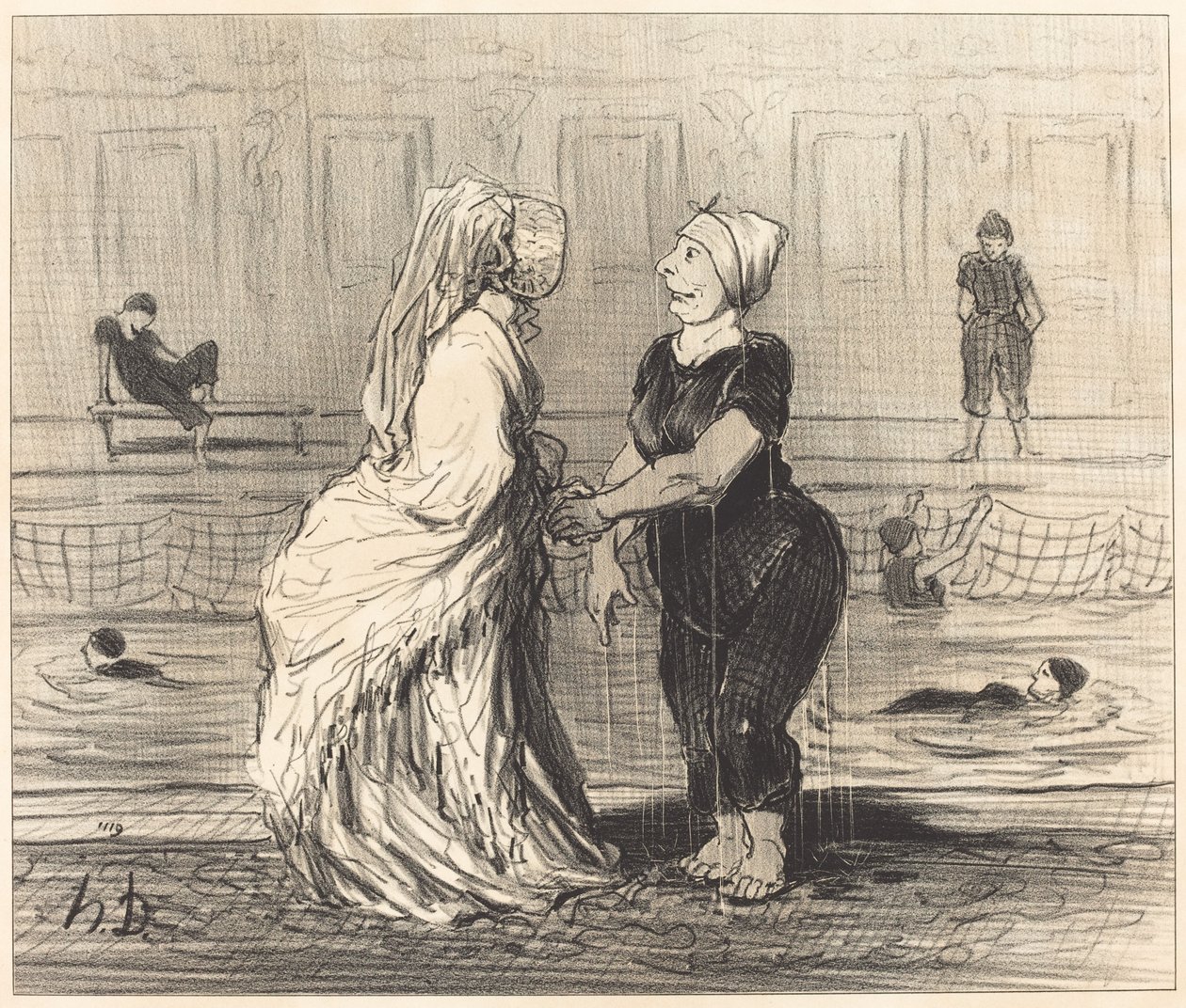 Sevgili Barones, sizi tebrik ediyorum... by Honoré Daumier