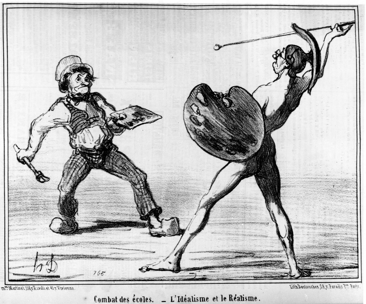 Okul kavgası. idealizm ve gerçekçilik, Honore Daumier