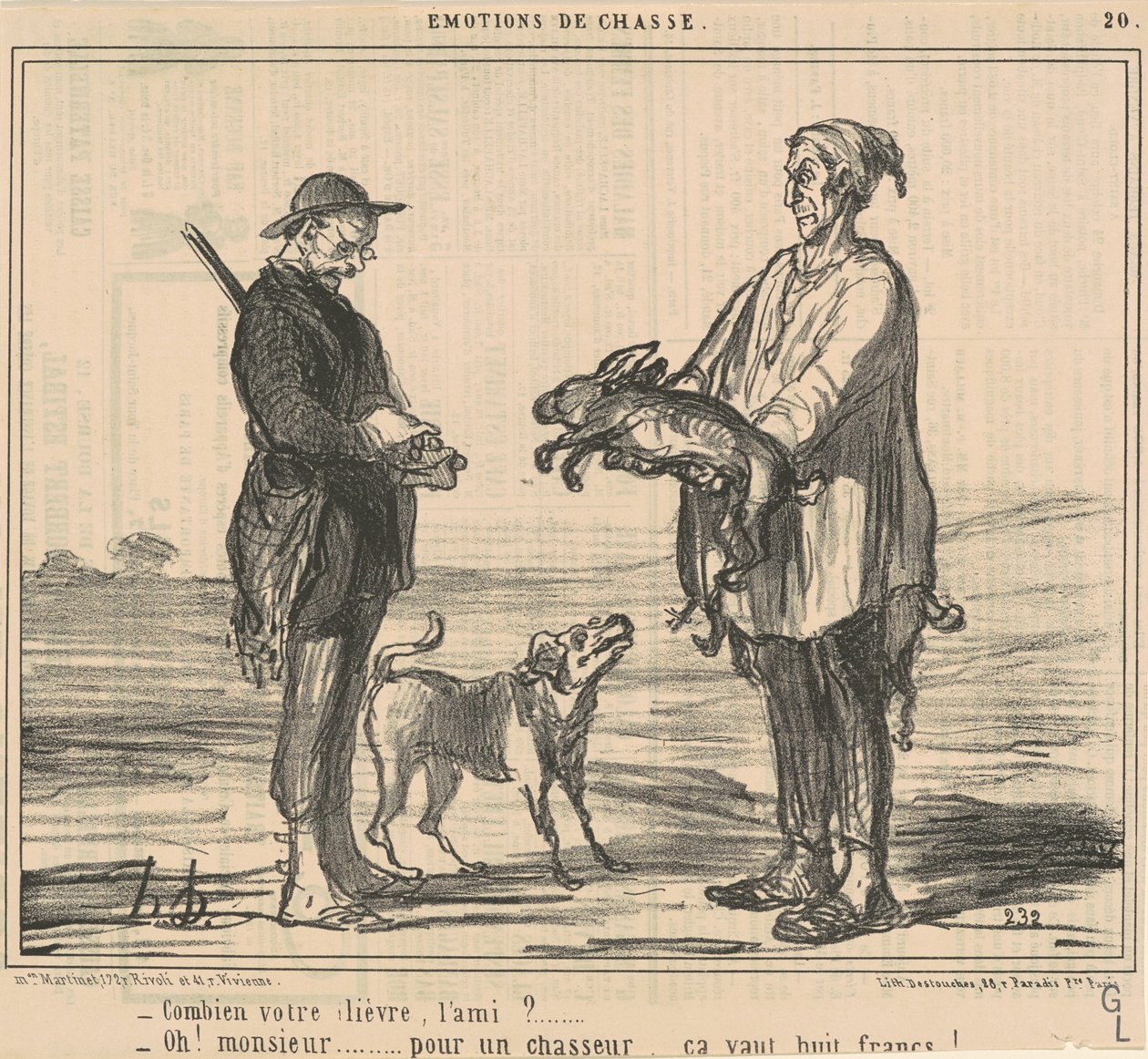 Tavşanın ne kadar dostum? by Honoré Daumier