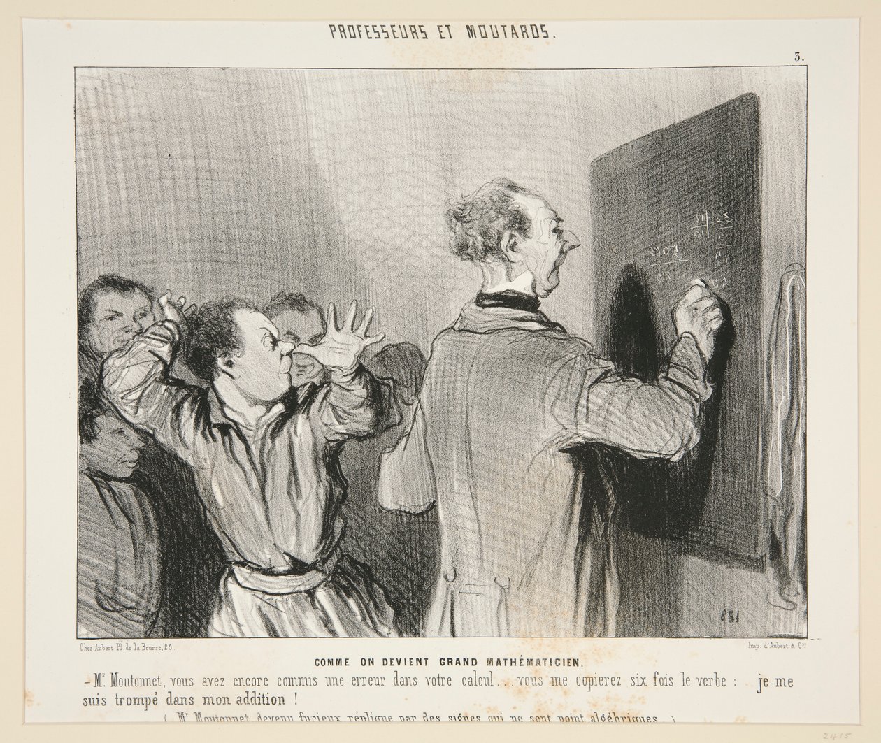 Büyük bir matematikçi olunca; Profesörler ve Hardalların 3 Numarası by Honoré Daumier