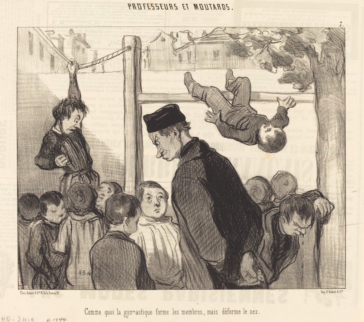 Jimnastik uzuvları nasıl çalıştırır... by Honoré Daumier