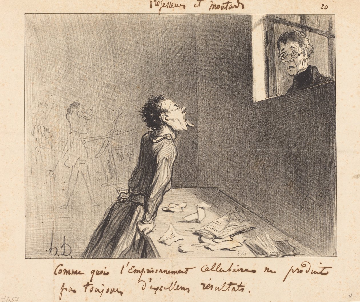 Hücre hapsi gibi... by Honoré Daumier
