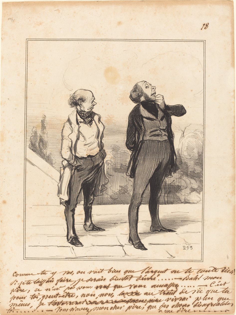 Sen giderken... by Honoré Daumier